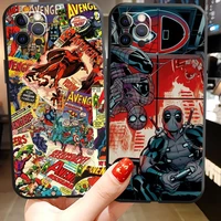 marvel avengers phone cases for iphone 11 12 pro max 6s 7 8 plus xs max 12 13 mini x xr se 2020 back cover coque funda
