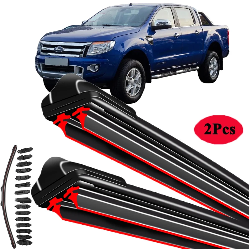 

Для Ford Ranger T6 2011 ~ 2022 автомобильные стеклоочистители резиновые лезвия переднее лобовое стекло чистящие средства 26 16