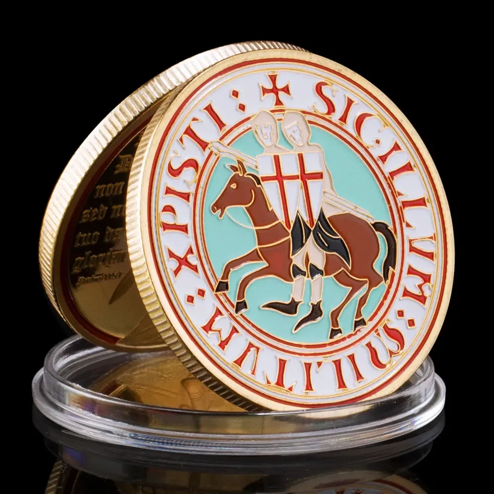 Рыцари тамплиеры сложные монеты Юбилейные с золотым покрытием крестообразные