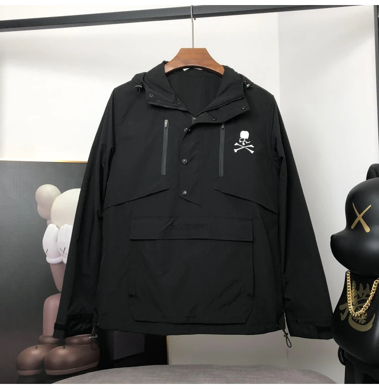 

2022 MASTERMIND Skull Men's Jacket MMJ multi-functional fashionable embroidered hooded trench coat WY703