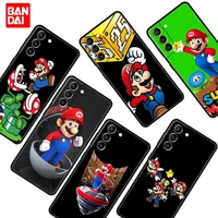 super mario game cute phone case for samsung galaxy s22 s21 s20 s10 plus ultra 5g s22plus s22ultra trend matte casing