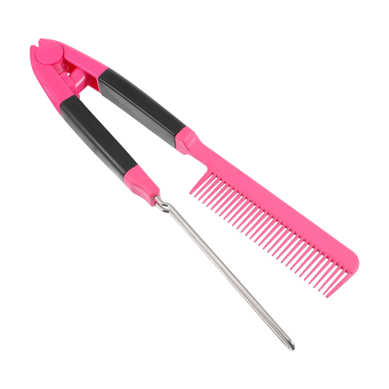 

Comb Hair Brush Flat Clamp Straightener Shaped Gripsided Tresses Great Iron Styling Straightening Splint Knotty V Hairdressing