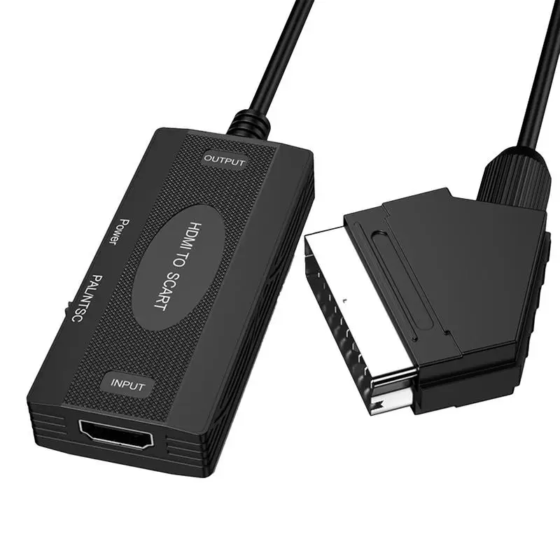 

Адаптер преобразователя Scart в HD-MI-совместимый с USB кабелем питания Прямая поставка