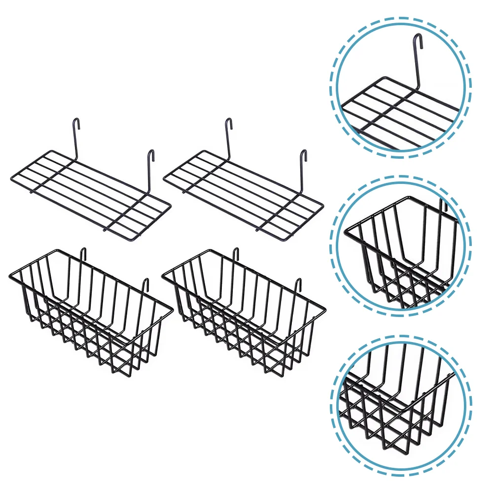

Basket Wire Metal Organizer Wall Storage Hanging Bin Baskets Pegboard Cabinet Holder Fruit Steel Shelfdesktop Utility Grid