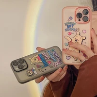 disney rainbow winnie the pooh phone case for iphone 11 12 13 mini pro xs max 8 7 plus x xr cover
