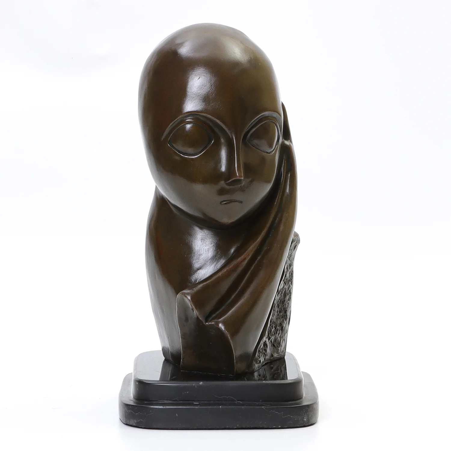 

Bronze Famous Sculpture Mlle·Pogany Statue by Constantin Brancusi Replica Abstract Woman Art Home Office Table Decor