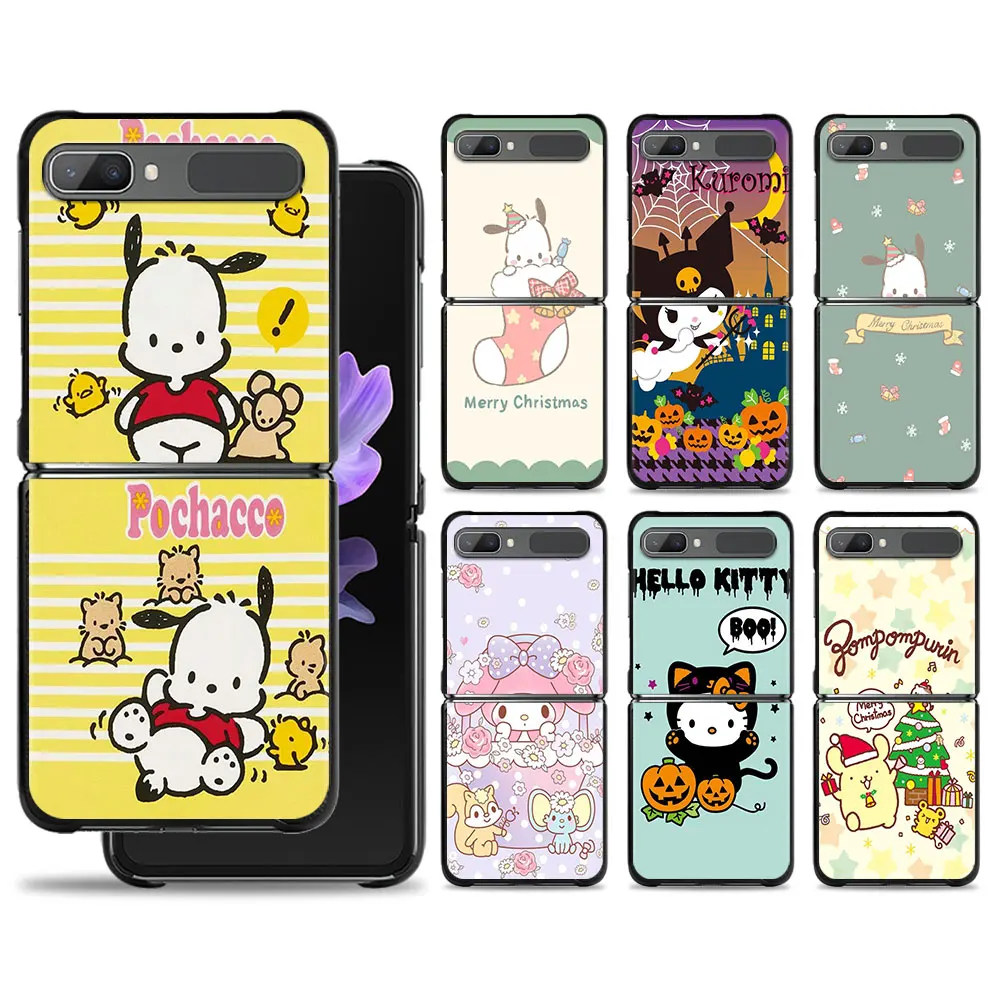 

Kulomi Cinnamorol Melody Phone Case For Samsung Galaxy Z Flip Z Flip3 5G Z Flip4 Hard PC Matte Shell