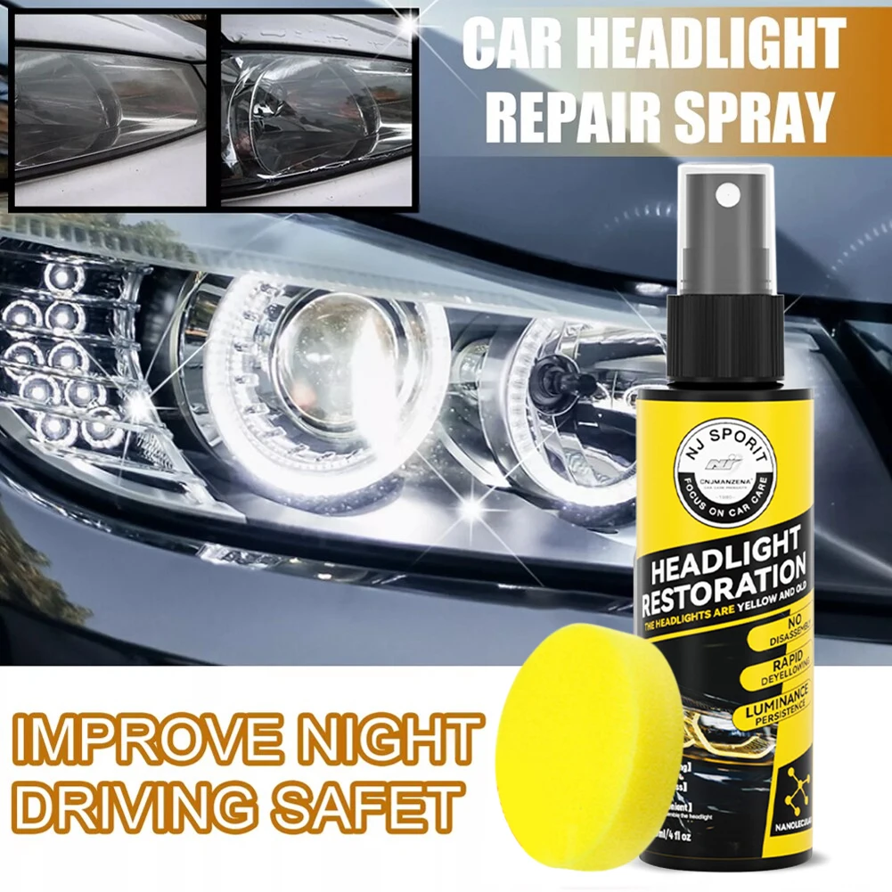

Car Headlight Polishing Agent Scratch Remover Repair Headlight Renewal Polish Liquid Headlight Restoration Kit Auto Accessories