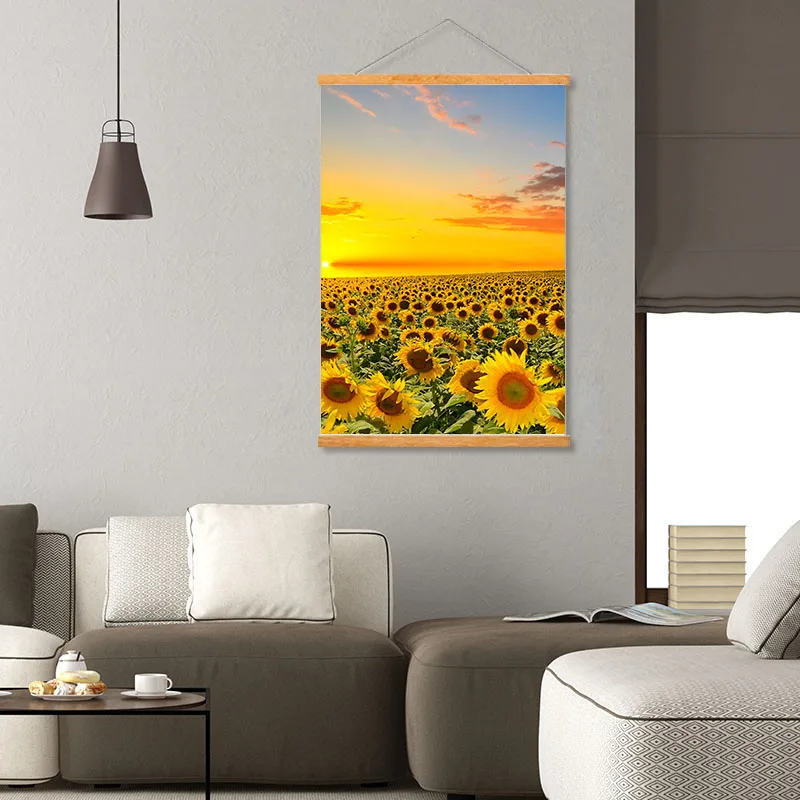 

Magnetic Hanging Painting Style of Sunflower Wall Decoration Suitable for All Rooms Anti -fading Water Landscape Painting Gift