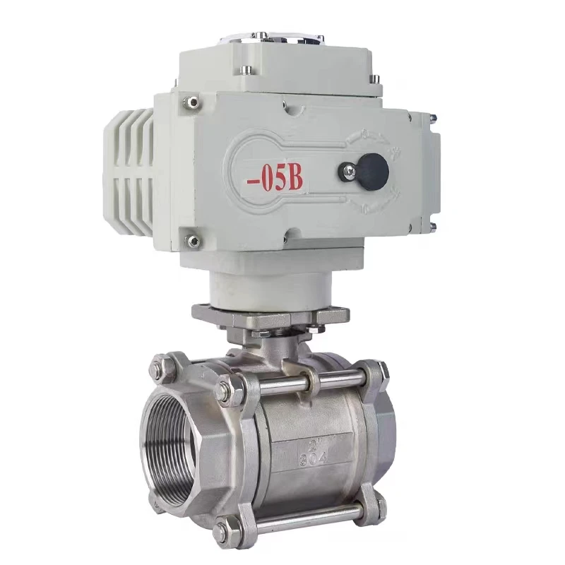 Пневматический электрический шаровой клапан из трех частей SS304 316 DN 15 20 25 с