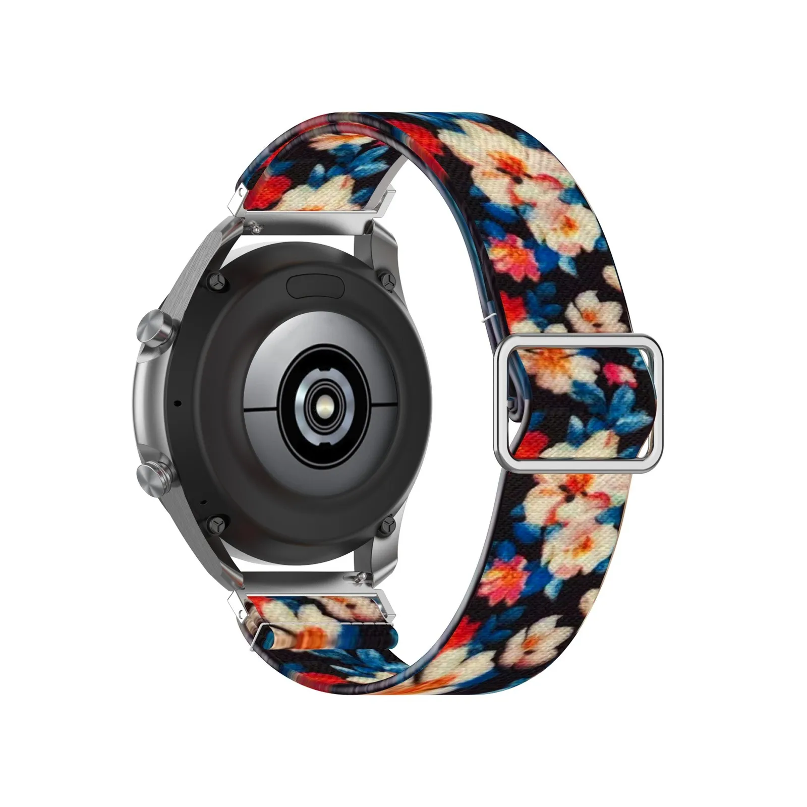 

20MM Printed Elastic Strap compitable with samsung Galaxy 41mm R850 And Rubber Wristbands for Men