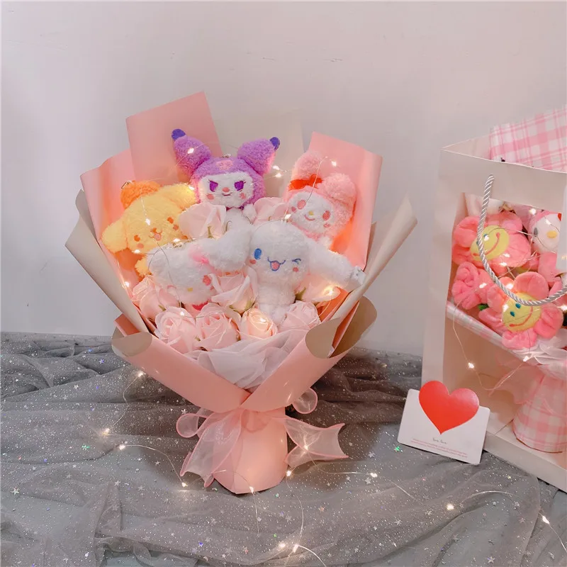 Аниме Sanrio Hello Kitty Kuromi мой мелодия Коричный Свадебный фотобукет подарок на день