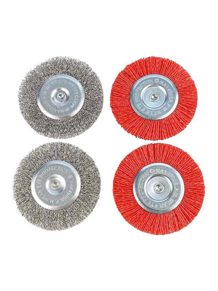 

4 шт./компл., абразивная проволочная щетка, инструмент, каменная щетка для полировки металла для электрической дрели, абразивные инструменты, аксессуары