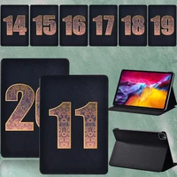 tablet case for apple ipad pro 9 7 a1673 a1675pro 2nd gen 10 5 a1701pro 11 a1934 a2068 number print leather flip stand cover
