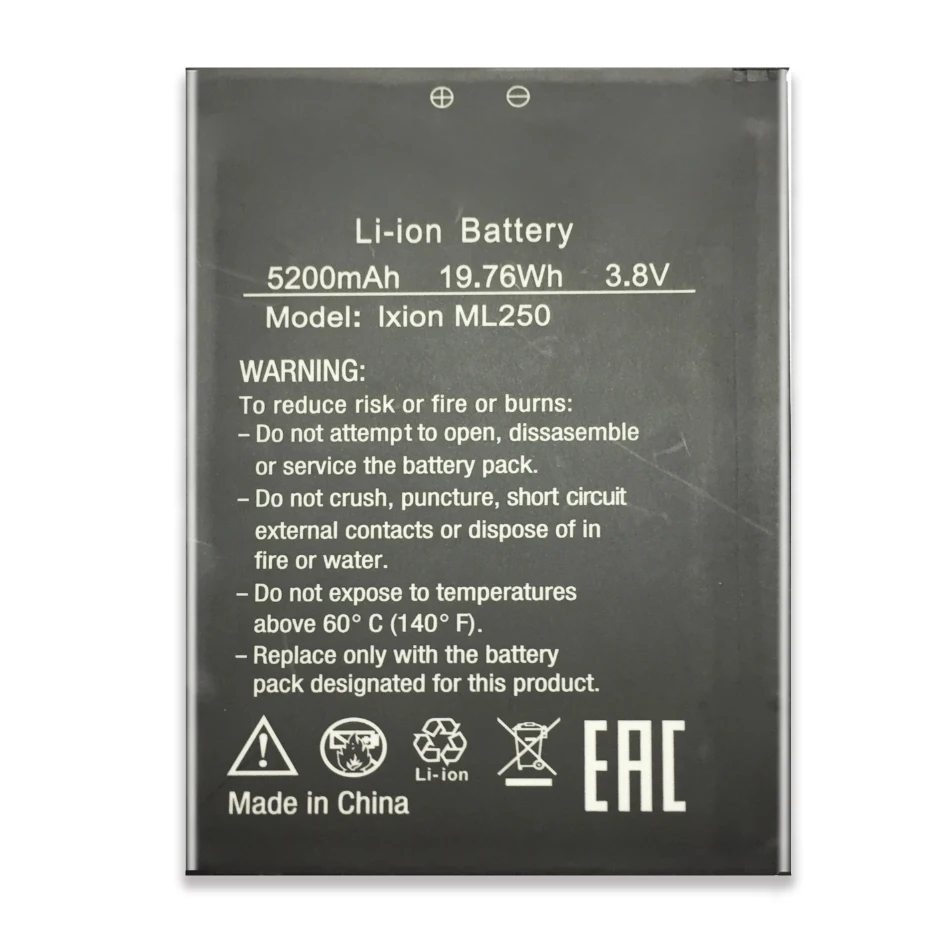 Аккумулятор IXION ML250 на 5200 мА · ч для DEXP AMPER M мобильный телефон аккумулятор +