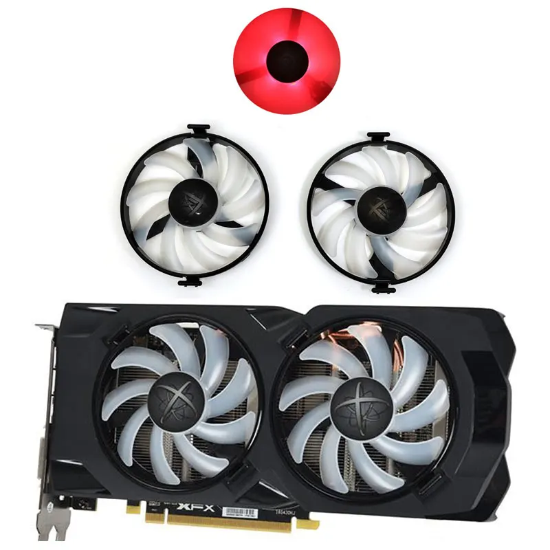 

XFX RX470 FDC10U12S9-C 4PIN AMD GPU fan for XFX AMD Radeon RX 470 480 580 RX580 RX480 RX470 EDITION graphics card fan