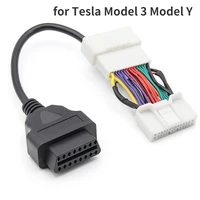 26 pin obd2 male female connector obd ii diagnostic harness electronic cable conversion line for tesla model 3 model y