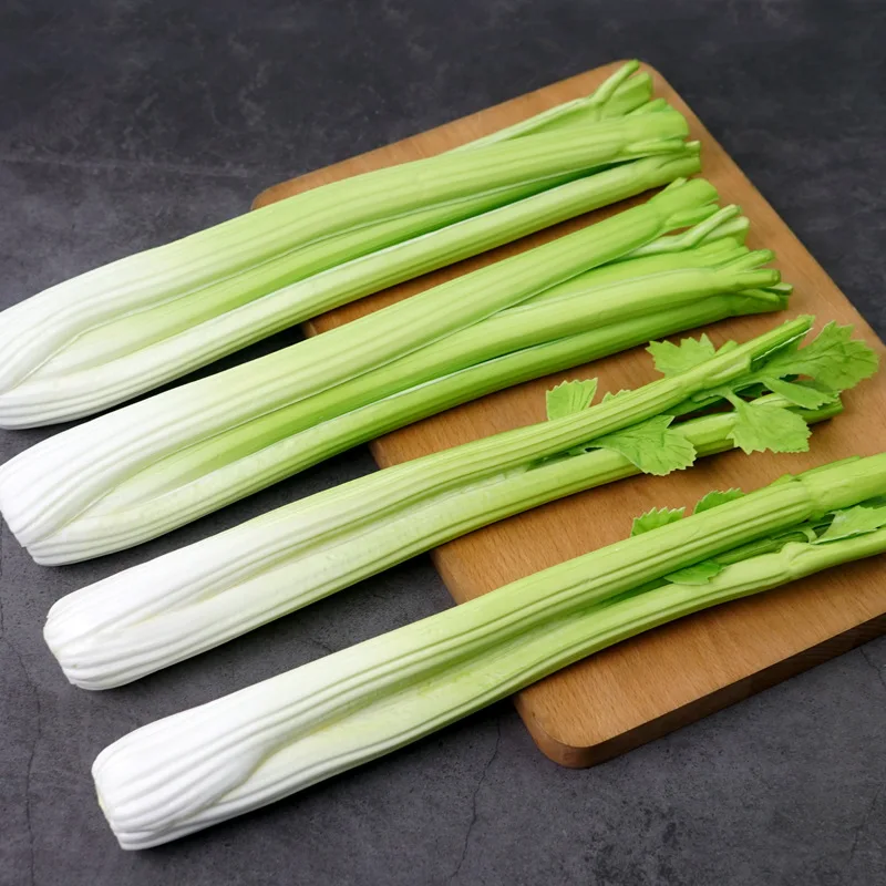 

2PCS Simulated Celery Fake Celery Hanging String Vegetable Model Children Recognize Fruits and Vegetables Artificial Celery PU