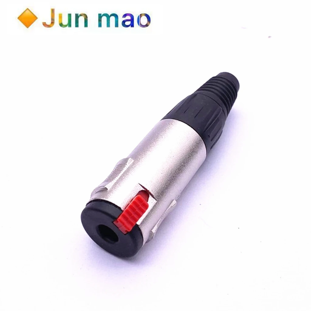 

1PCS Extension cable 6.35mm female head big three core female welding joint 6.5 wiring strip locking microphone female plug