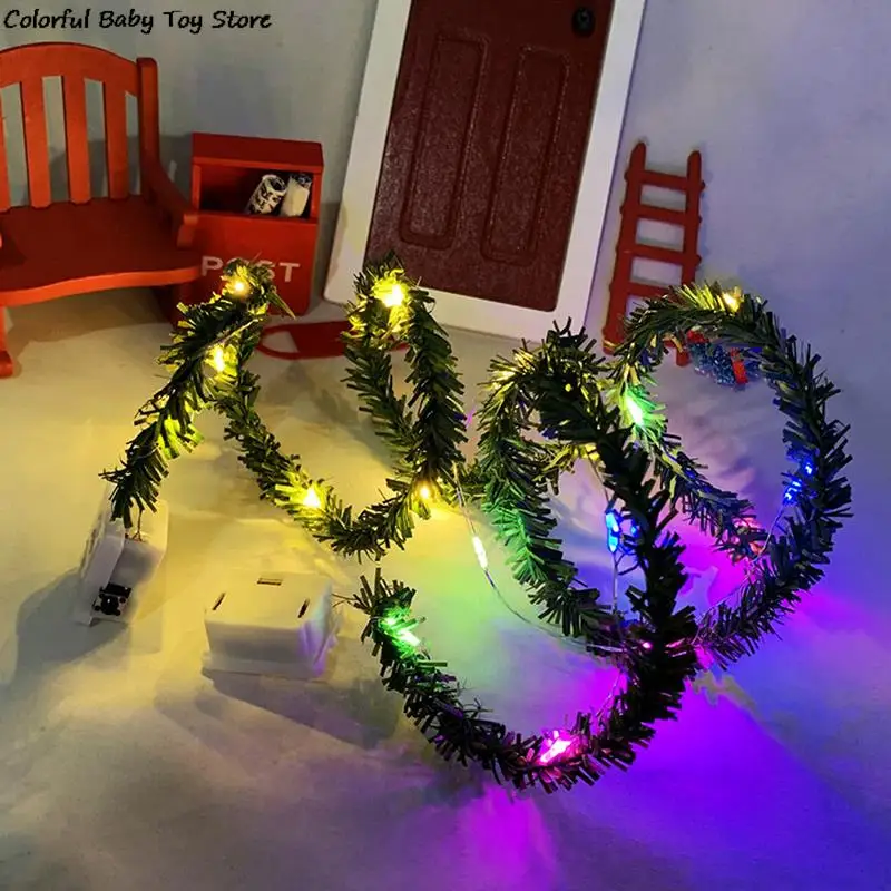 

1:12 Dollhouse Miniature LED Lighting Strings Christmas Furniture Scene Toy Doll House Decor Dollhouse Accessories Mini Lighting