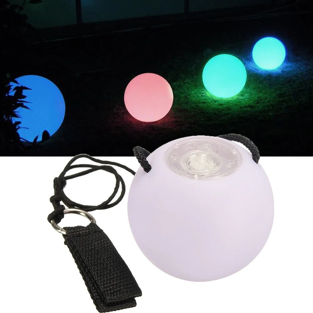 

Pro LED Multi-Colored Glow POI Thrown Balls Light Up For Belly Dance Hand Props