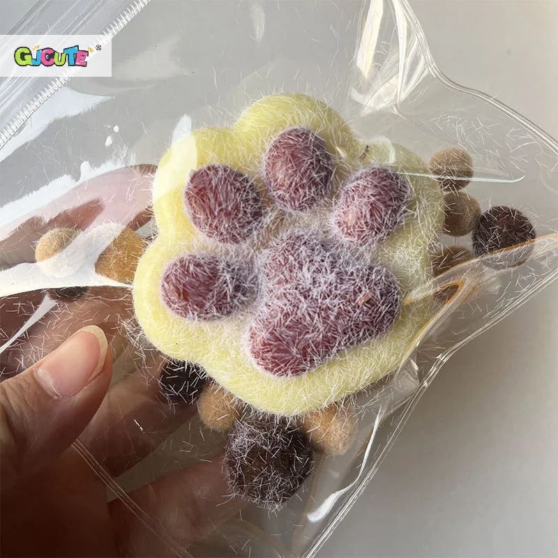 1 шт. Mochi Taba кошачья лапа с флокированием новая игрушка для декомпрессии Fidget Kawaii