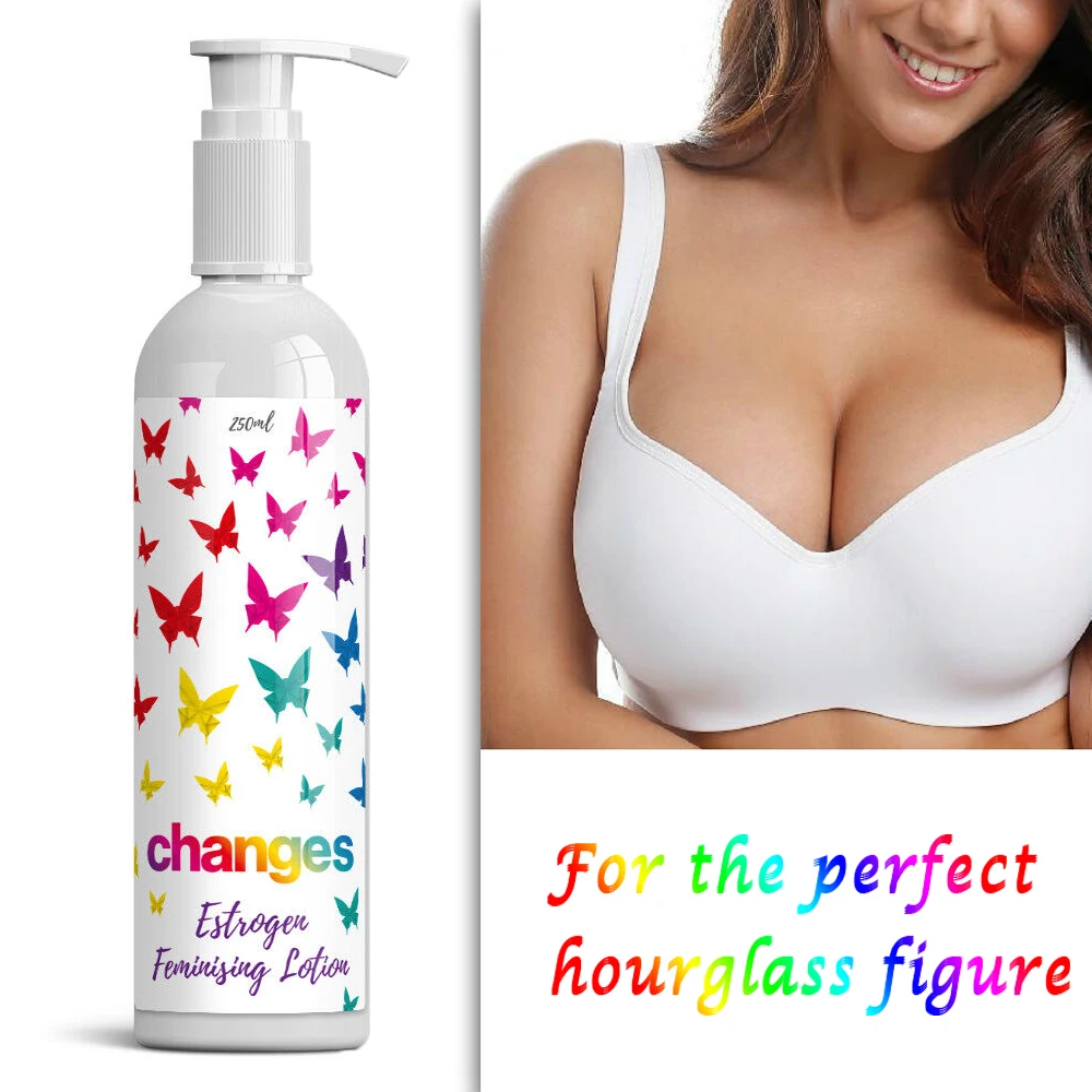 

Feminized ESTROGEN BOOSTER Lotion Bigger breasts Small waist Curvy hips Reduce body facial hair Soft and fair skin TS MTF Trans