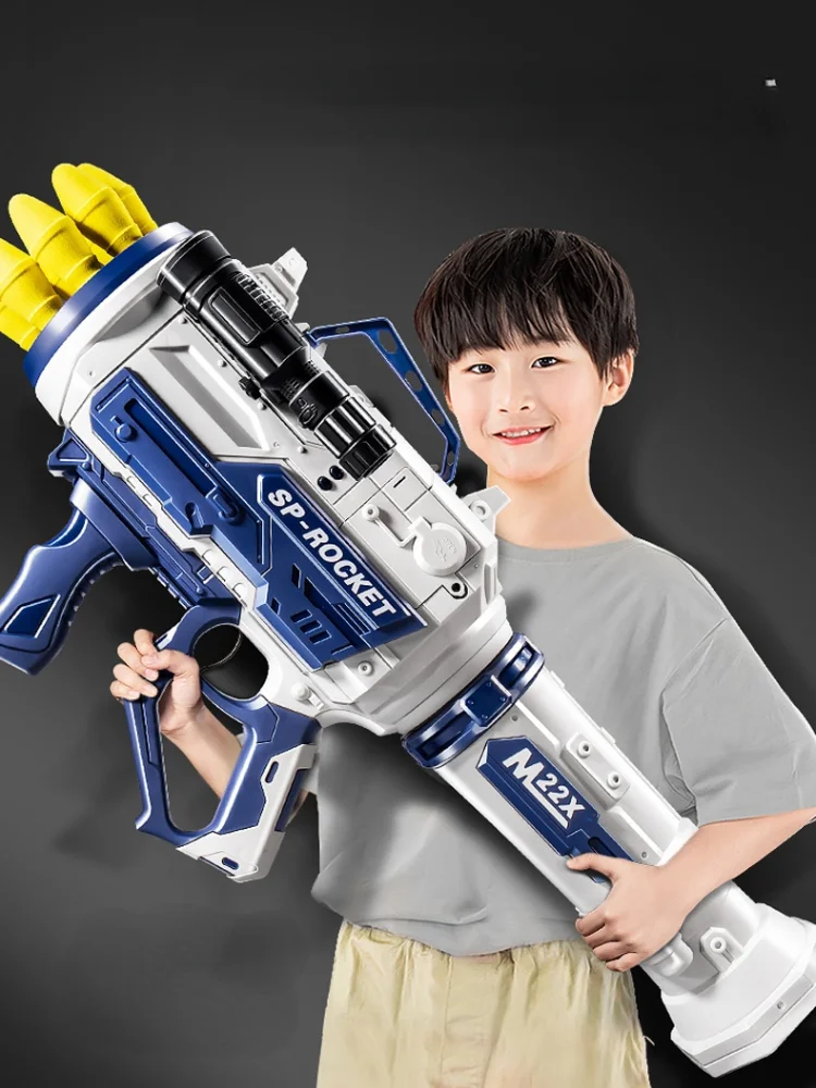 

zq Children's Oversized Boy Electric Four-Tube Launch Sound and Light Toy Gun Boys over 10 Years Old