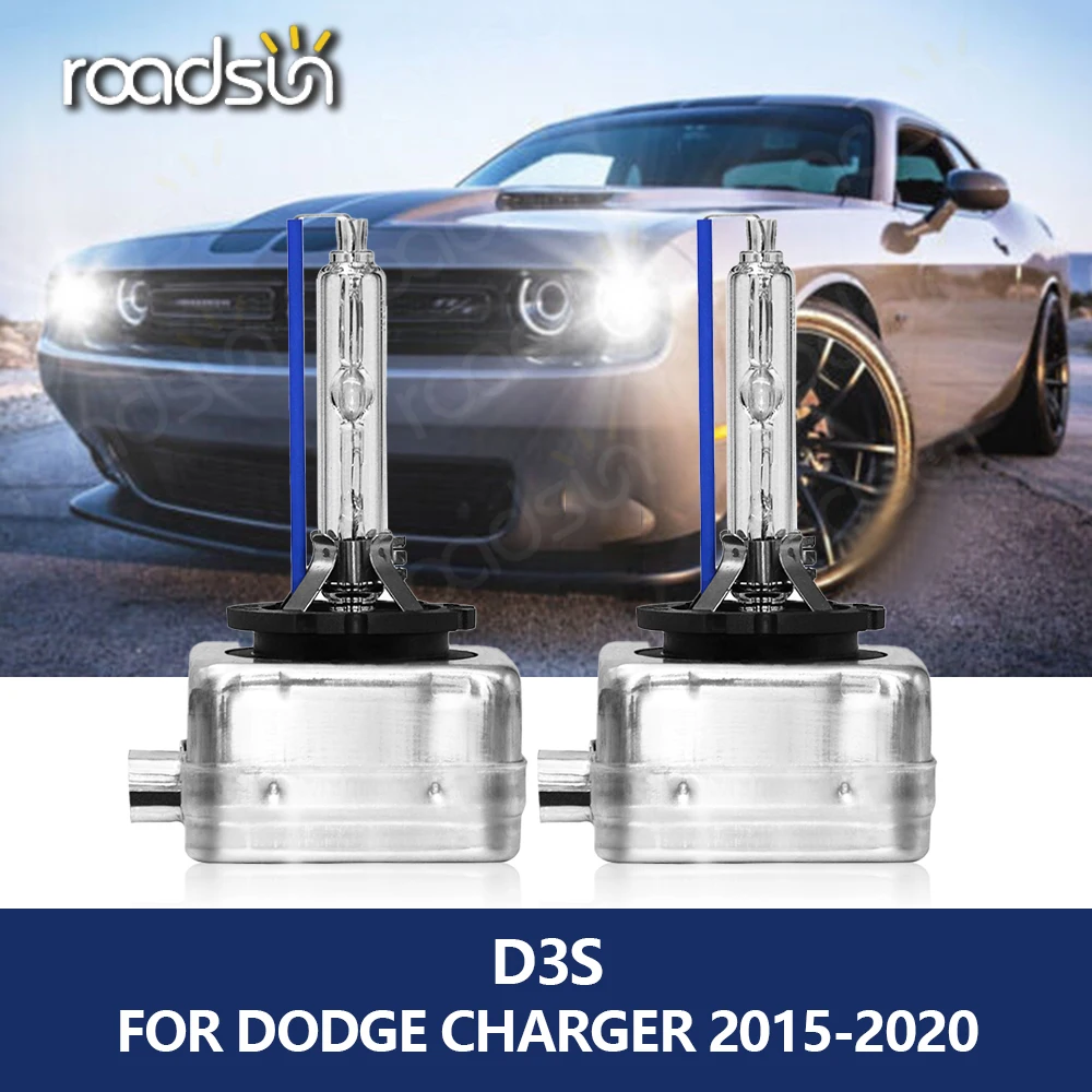 

roadsun 2Pcs HID Car Bulb D3S Xenon Auto Lights 12V 35W Headlights 3000K 4300K 6000K 8000K Auto Lamp for DODGE CHARGER 2015-2020