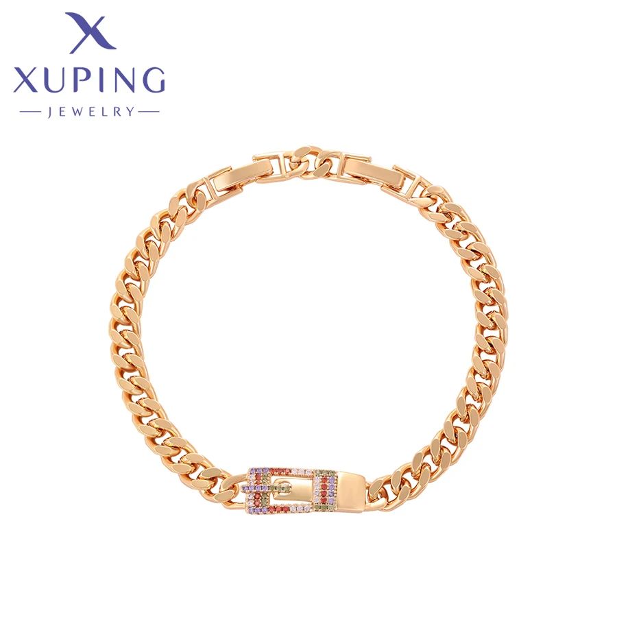 Xuping ювелирные изделия новый стиль Модный Цветной каменный браслет золотой цвет