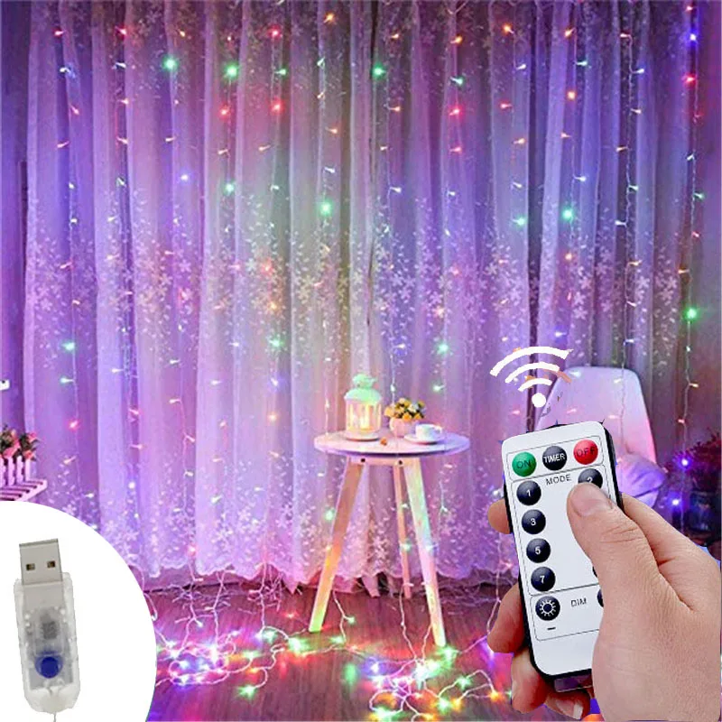 

3x3M LED Curtain Icicle String Lights Christmas Fairy Lights garland Outdoor Home For Wedding/Party/Garden Decoration 3x1M