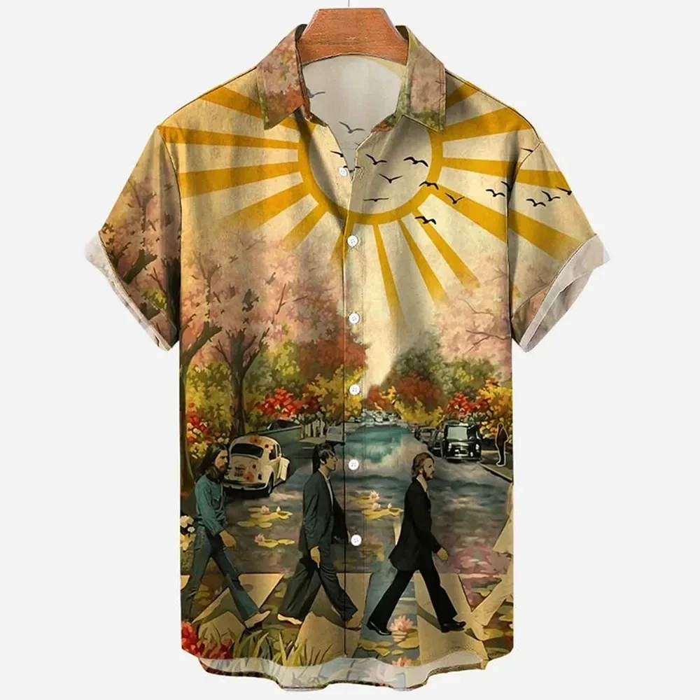 Винтажные Гавайские рубашки для серфинга мужчин модные летние короткие пляжные