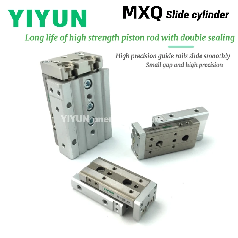 

MXQ6-10,20,30,40,50 MXQ8-10,20,30,40,50,75 YIYUN Brand Perform Pneumatic Components Air Slide Table Cylinder MXQ Series