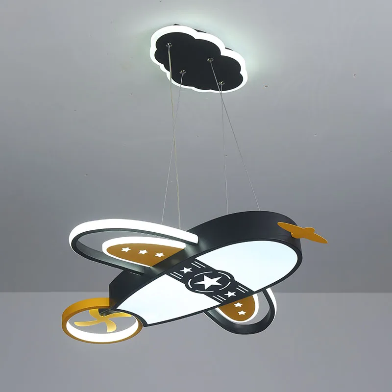 

odern LED Chandelier lamp for Living Room Bedroom Boys Bedroom 110V 220V Cartoon Airplane LED Pendant Chandelier Lighting