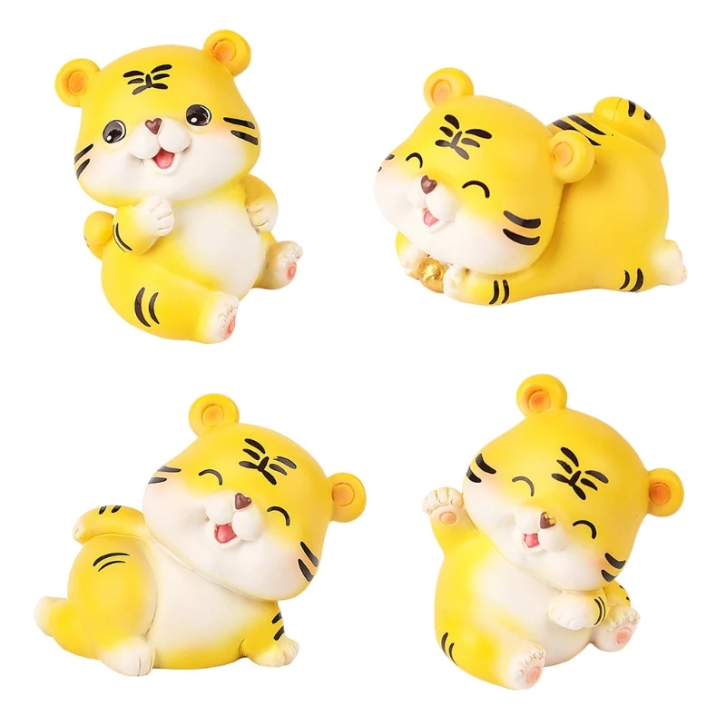 

Mini Cute Tiger Statue 2022 Chinese Tiger New Year Desktop Ornament for Home Bedroom Dormitory Office Decoration