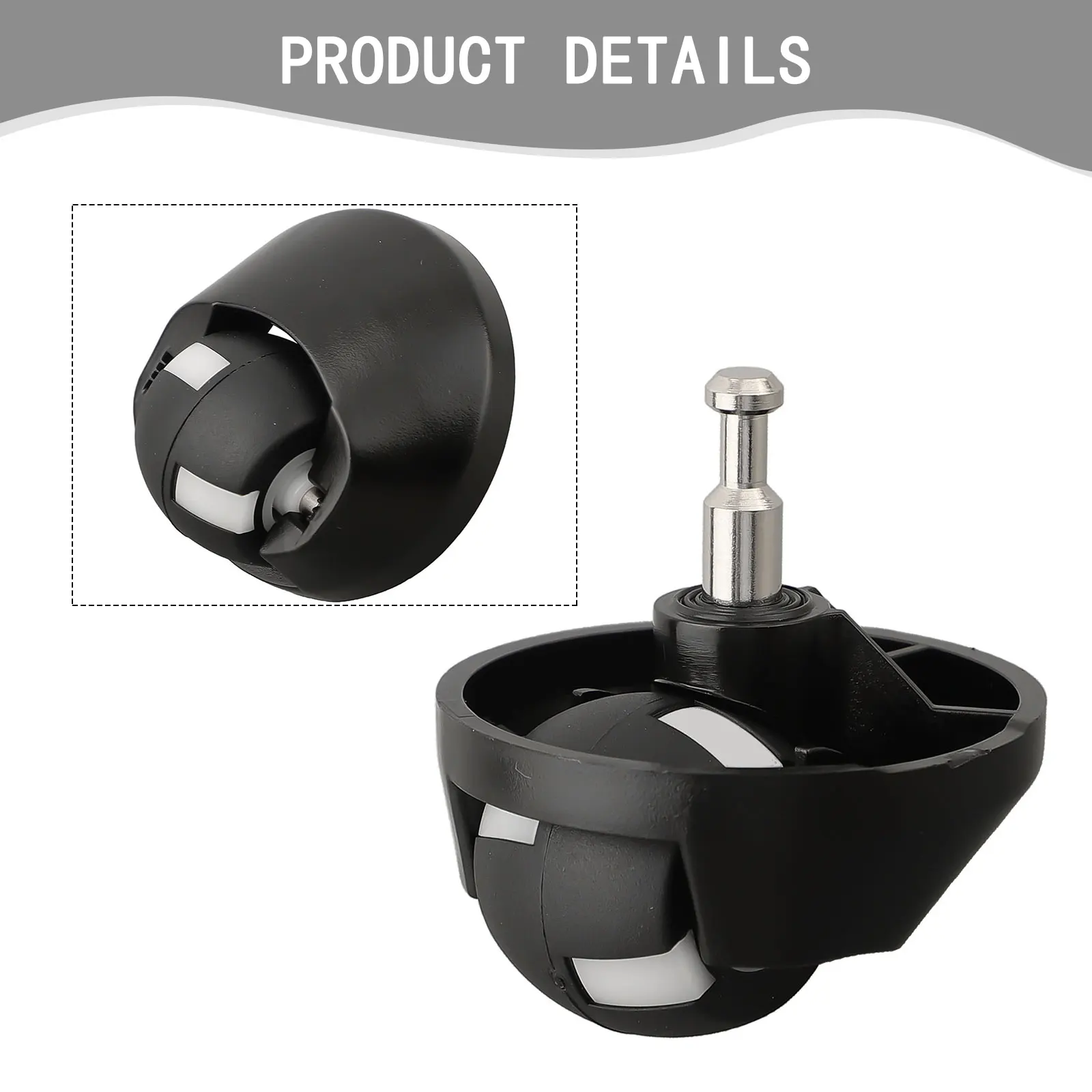 Фото Переднее поворотное колесо в сборе для Mamibot EXVAC660 EXVAC680S, для Tesvor X500-S6, для робота-пылесоса NEATSVOR, черное №4