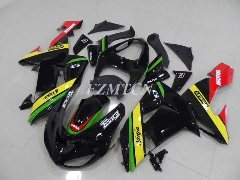 

Injection Mold New ABS JP Full Fairings Kit Fit For Kawasaki Ninja ZX-10R ZX10R 2006 2007 06 07 Bodywork Set Red Yellow