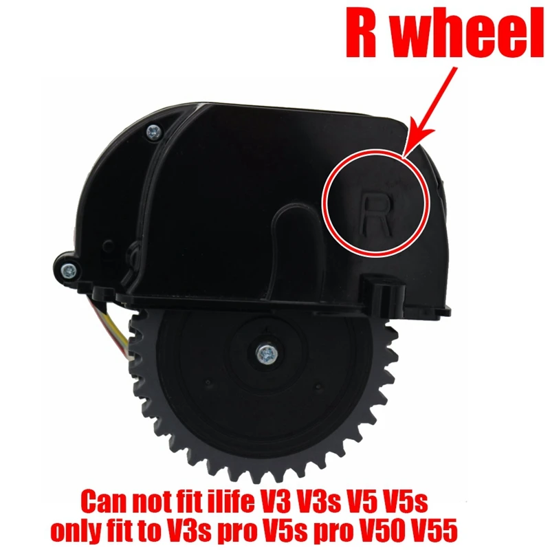 Фото Колесо для робота-пылесоса V3S Pro V5S Pro V50 V55, запчасти, включая мотор, правое (ROWI) №3