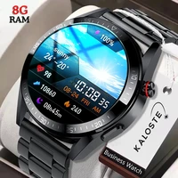 2022 new 454454 screen smart watch men always display the time bluetooth call 8g ram local music smartwatch link tws earphones