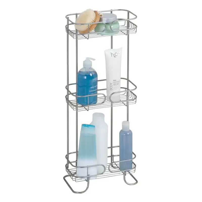 

Nickel Wire 3-Shelf Rectangular Bath Shelf