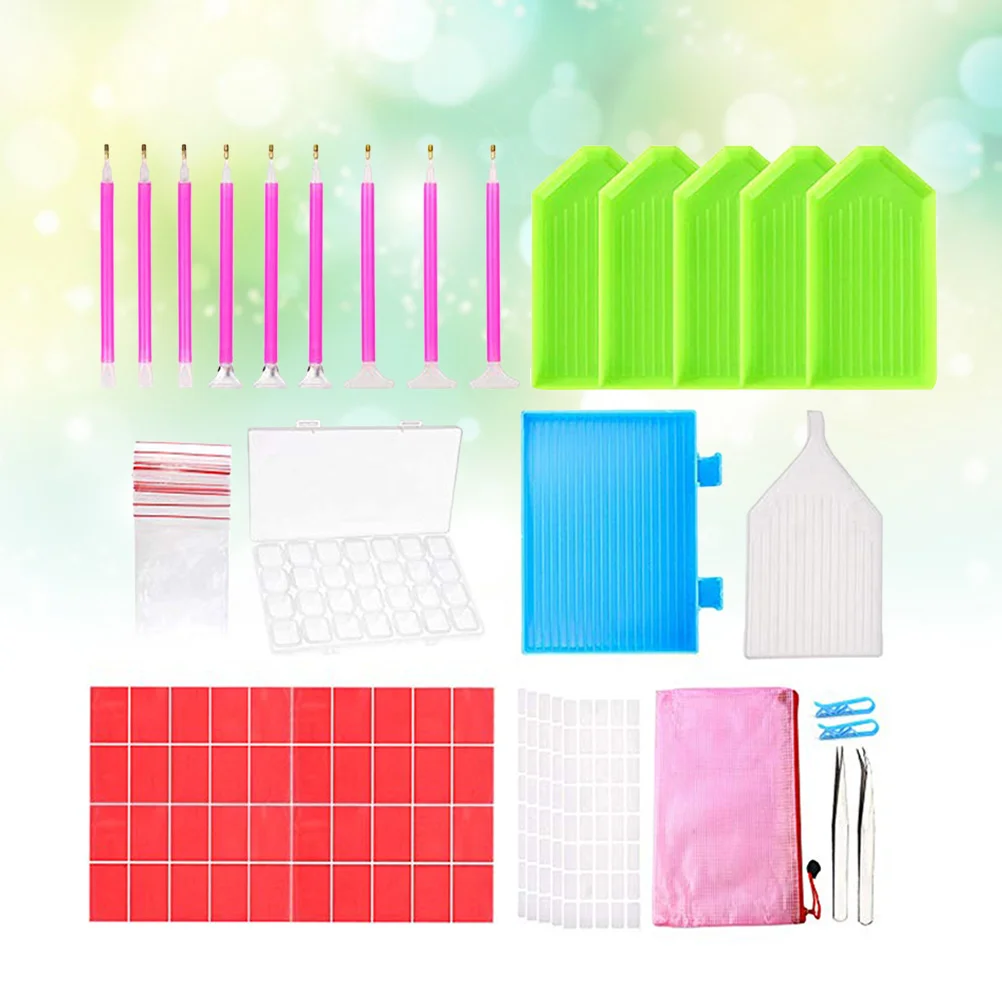 

Kits, 5D Painting Accessories Kits, for DIY Craft, with 28 Slots Embroidery Box, 127pcs