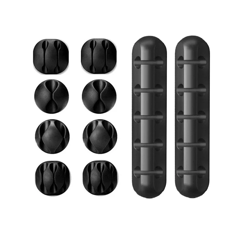 

3PCS Cable Organizer Silicone USB Cable Winder Desktop Tidy Management Clips Cable Holder for Mouse keyboard Headphone Wire