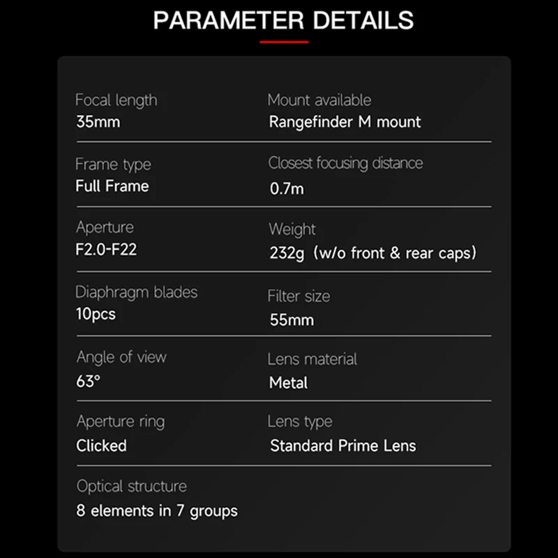 7artisans M35 мм F2.0 35 полный каркас для портретной основной ручной камеры объектив Leica