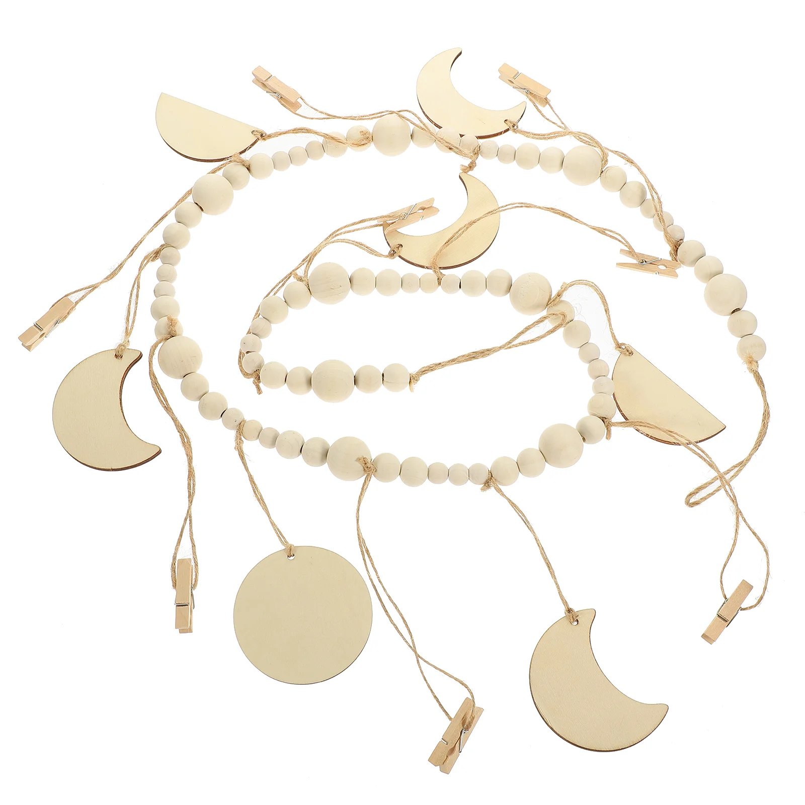 

Fringe Trim Clip Picture Holder Wall Wooden Beads Garlands Hanger Beaded