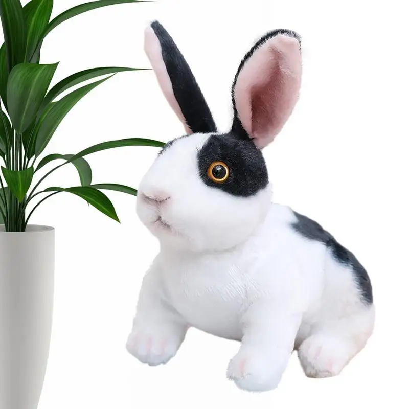 

Имитация кролика плюшевый мех реалистичное кавайное животное Пасхальный кролик игрушка кролик модель кролика подарок украшение для дома