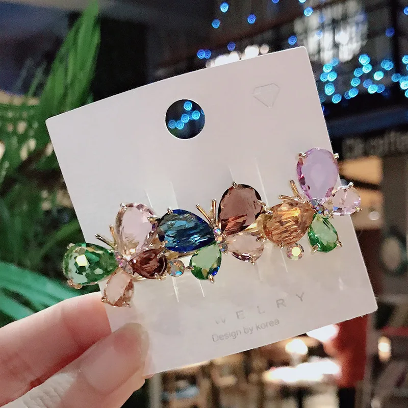 Rhinestone Horizontal Clip Top Clip Elegant Mom Fashion Hairpin