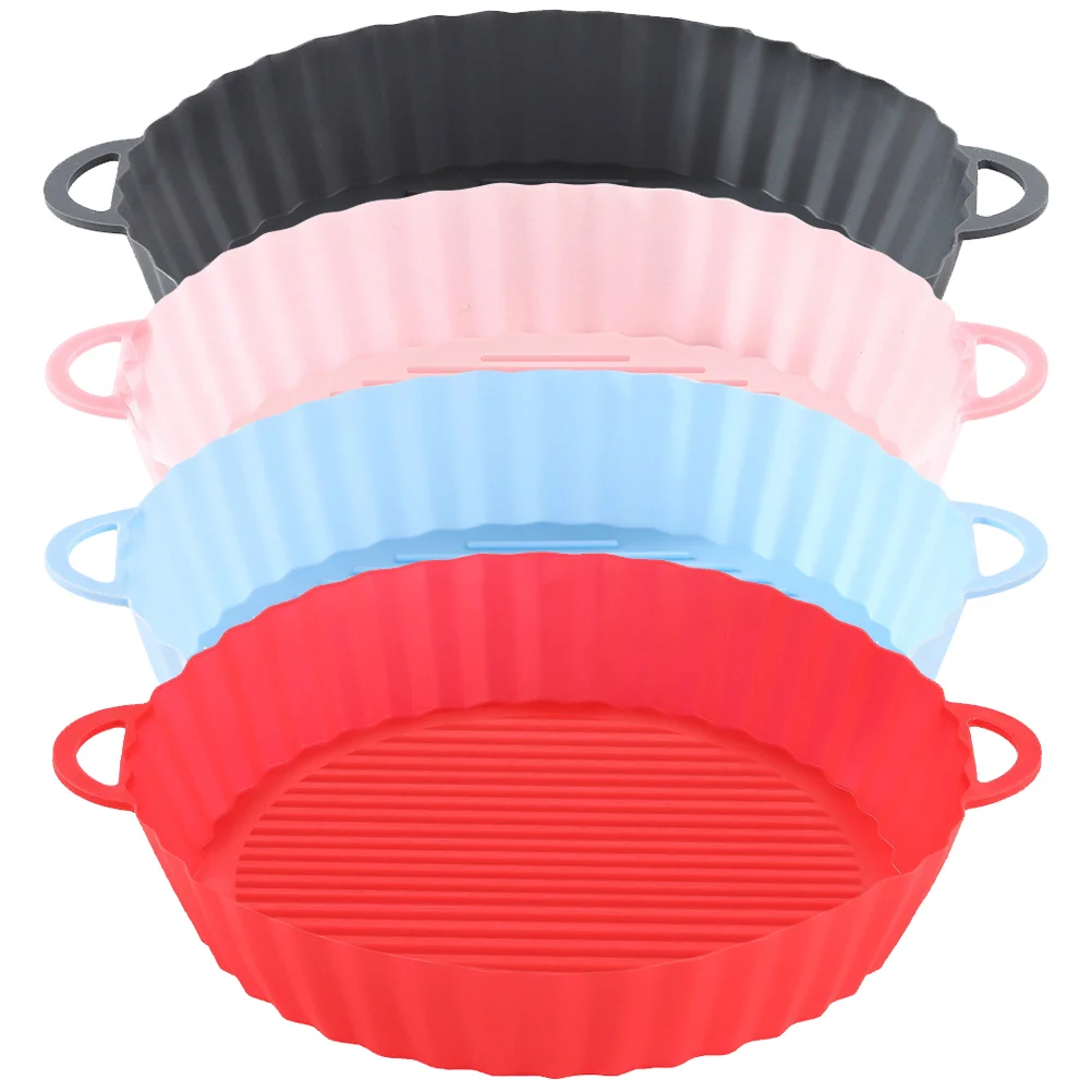 

4pcs Lasting Food-grade Safe Air Fryer Accessories Silicone Liner For Air Fryer Pads, Supplies for