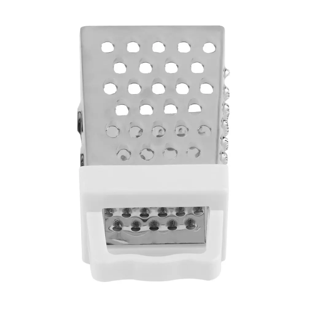 Mini 4 Sided Stainless Steel Manual Vegetable Cheese Grater With Container Box Tray Multipurpose Kitchen Tools images - 6