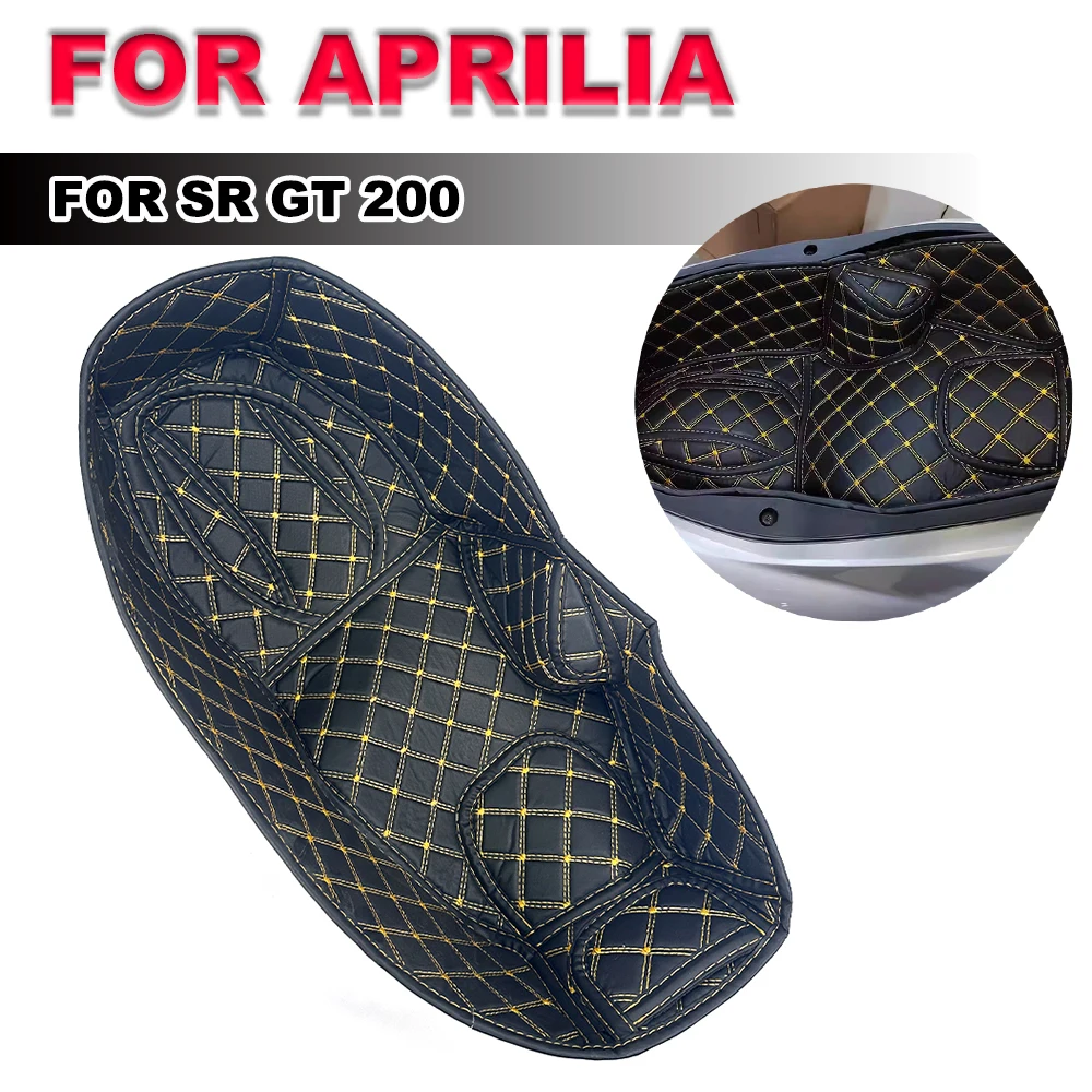 

For Aprilia SR GT 200 SRGT 200 SRGT200 GT200 Motorcycle Trunk Cargo Liner Protector Seat Pad Storage Box Mat Leather Accessories