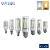 6pcslot led corn bulb e27 e14 24 36 48 56 69 72 leds 220v led bulb smd 5730 led corn lamps chandelier lighting for livingroom